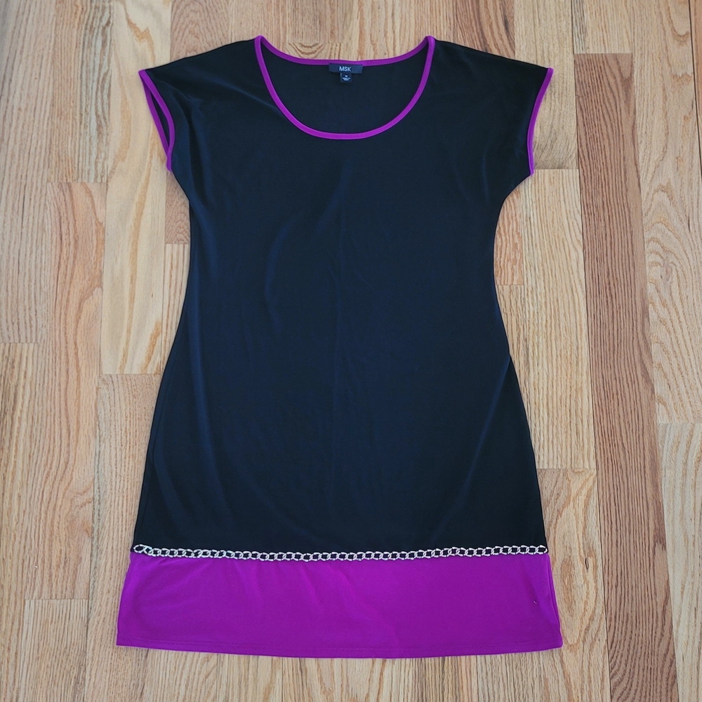MSK | Black & Purple Dress
